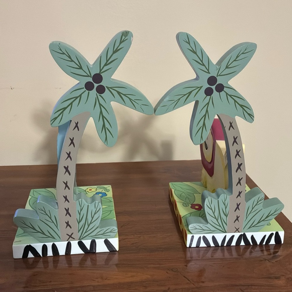 LION-ELEPHANT WOODEN BOOKENDS (pair) - Picture 8 of 13